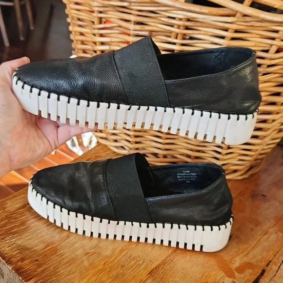 Jeffrey Campbell Cube Black and White Leather Shoes Sz 9 - Picture 8 of 16